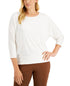 JM Collection Banded Hem Top